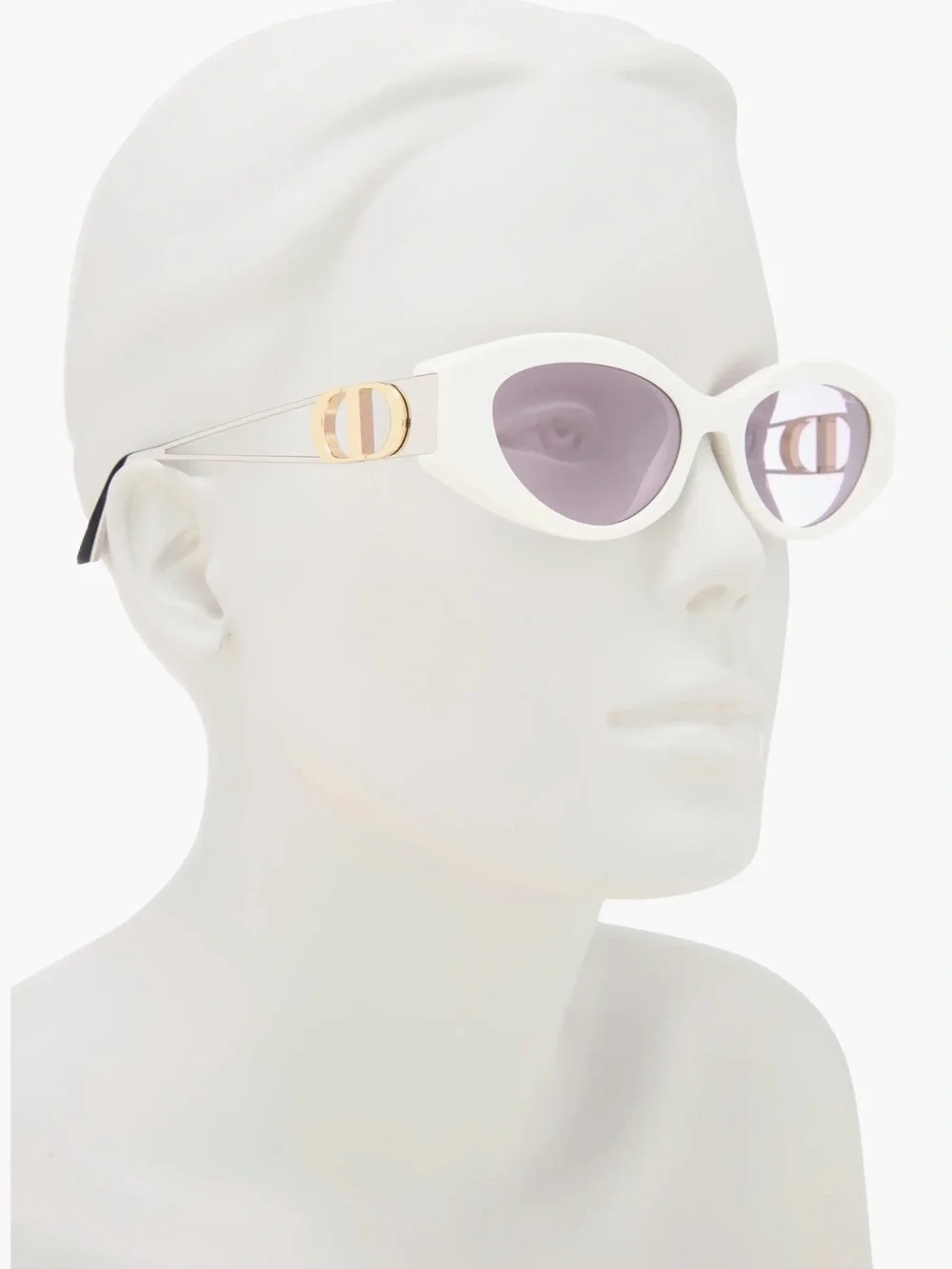 Dior White 30Montaigne Sunglasses